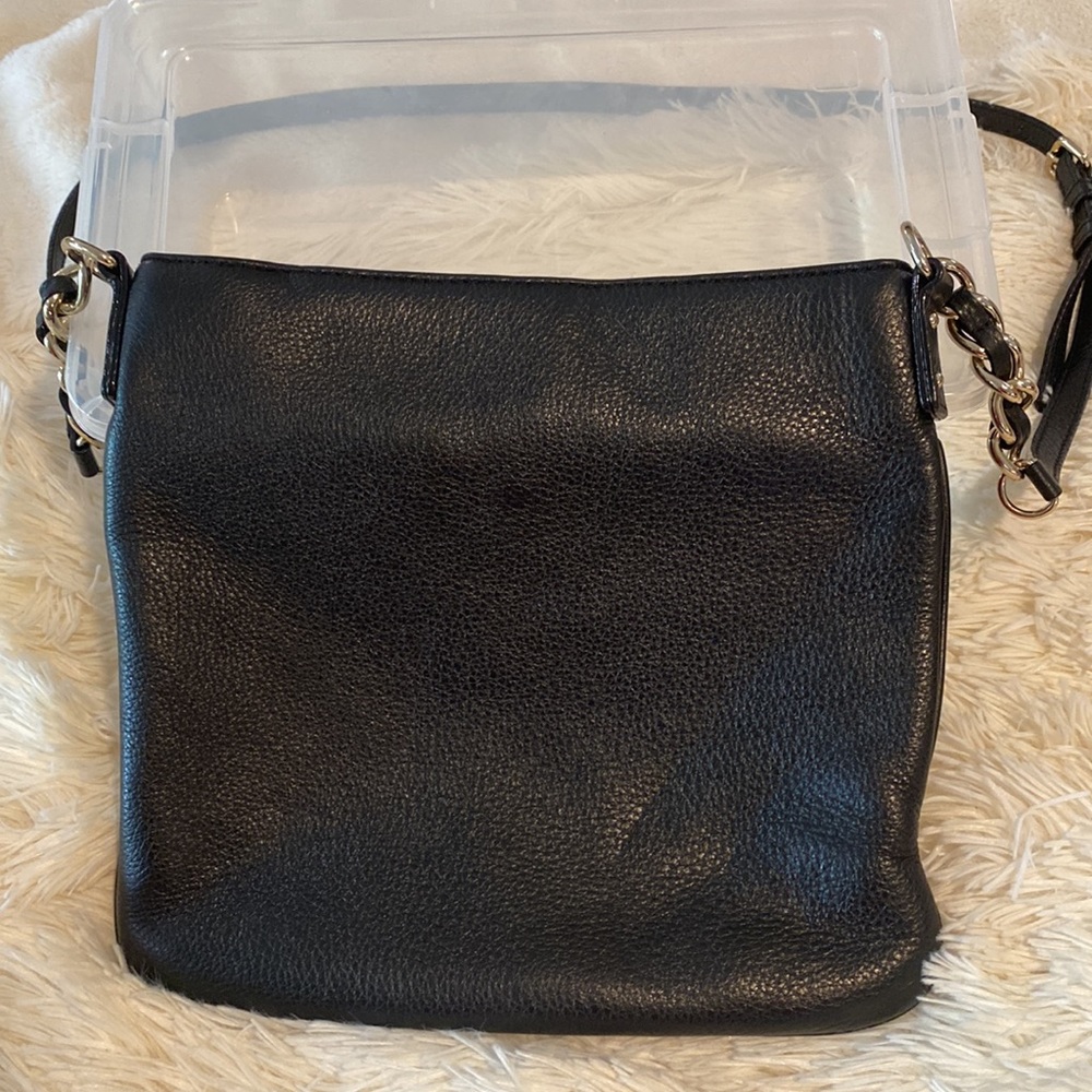 Kate Spade ♠️ black pebbled leather black cross body with gold hardware - Picture 5 of 12